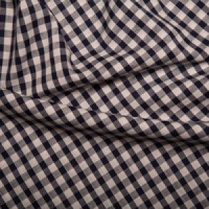 Polycotton Gingham Navy 1/4 check