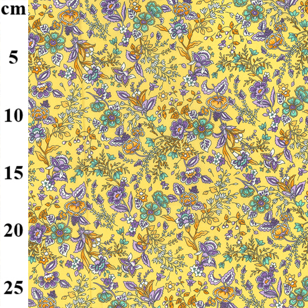 Rose & Hubble Cotton Poplin Florals On Lemon