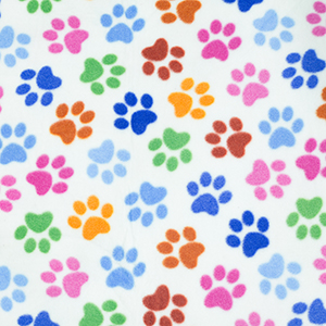 Fleece Coloured Cream Paw Print