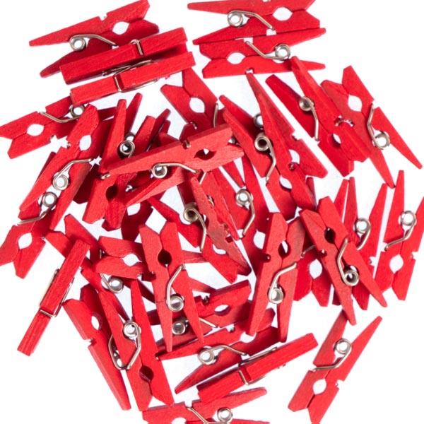 RED MINI PEGS 25MM 36PCS