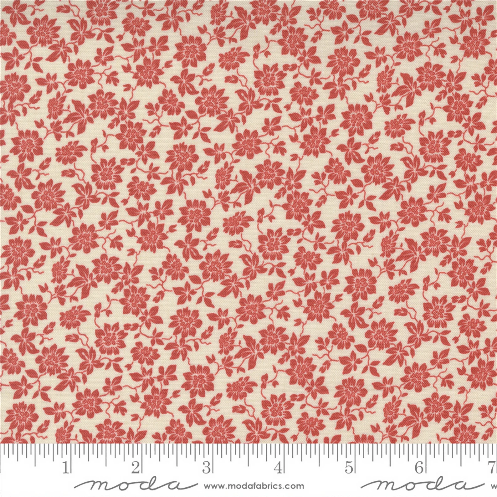 Moda French General Bonheur De Jour Pearl Faded Red 13915-18