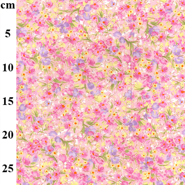 Rose & Hubble Cotton Poplin Pink Florals