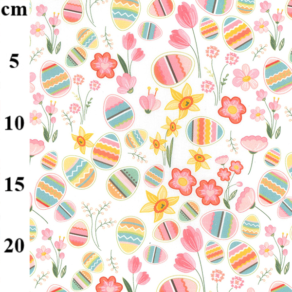 Rose & Hubble Cotton Poplin EGGS AND FLOWERS