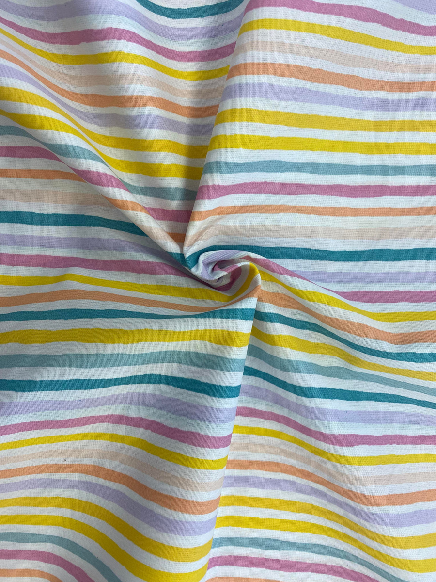 Poppy Europe 100% Cotton Stripe Fabric Bright