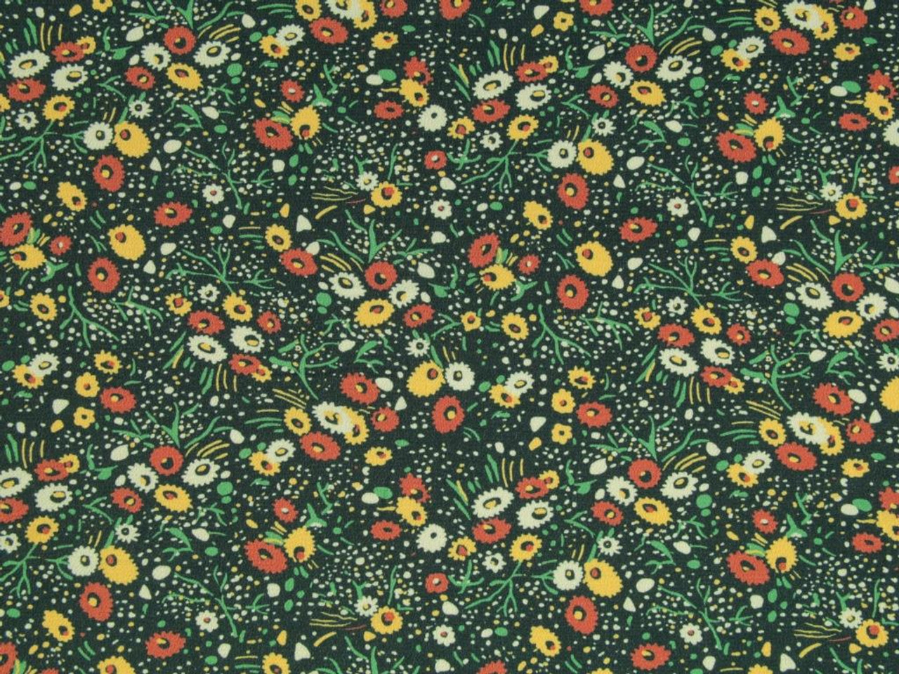 Fabric Godmother Meadow Viscose Crepe - Green