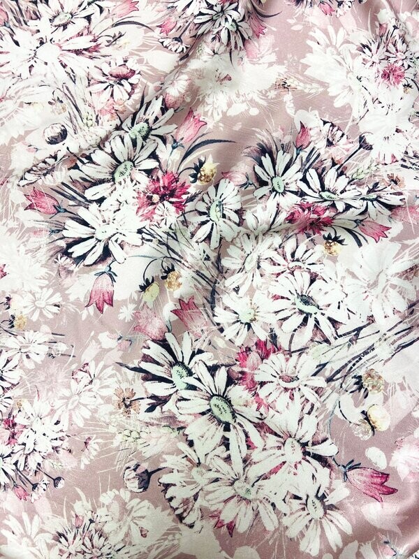 Sienna Floral Polyester Spandex Digital Print Pink