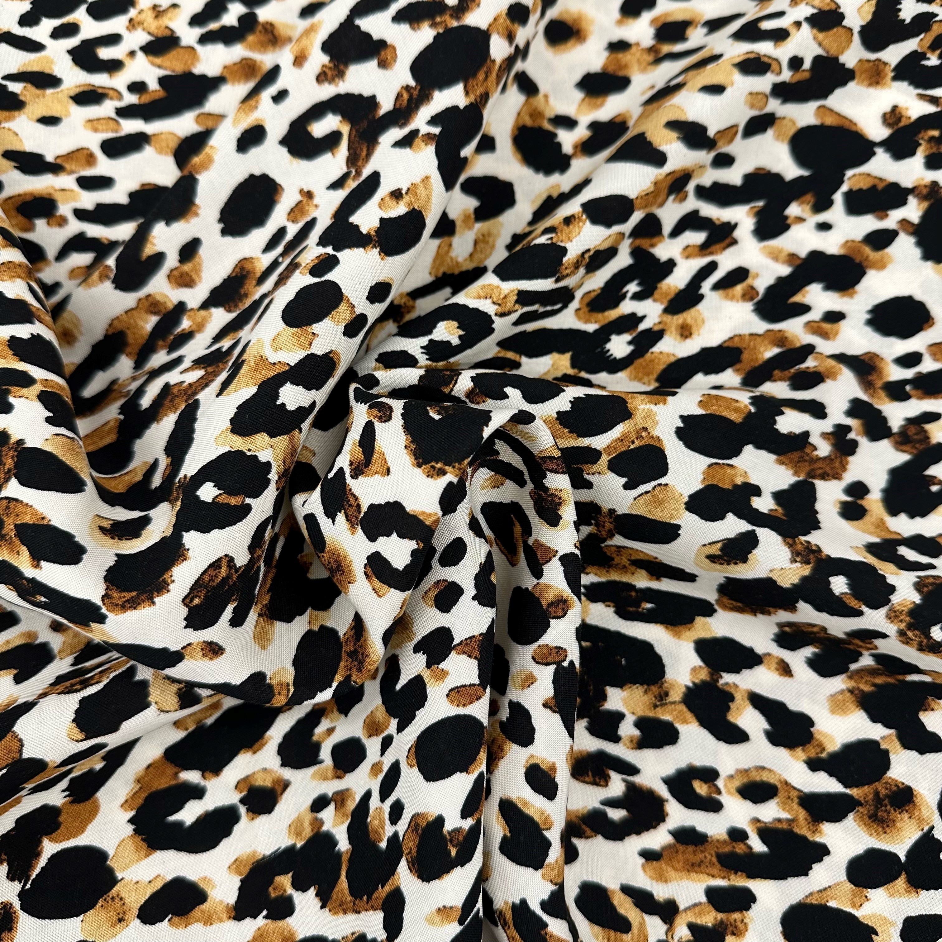 100% Viscose - Leopard Print