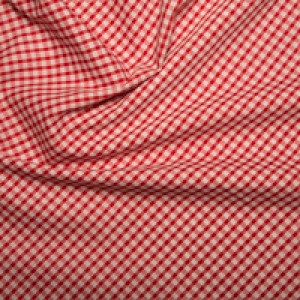 Polycotton Gingham Red 1/8 check