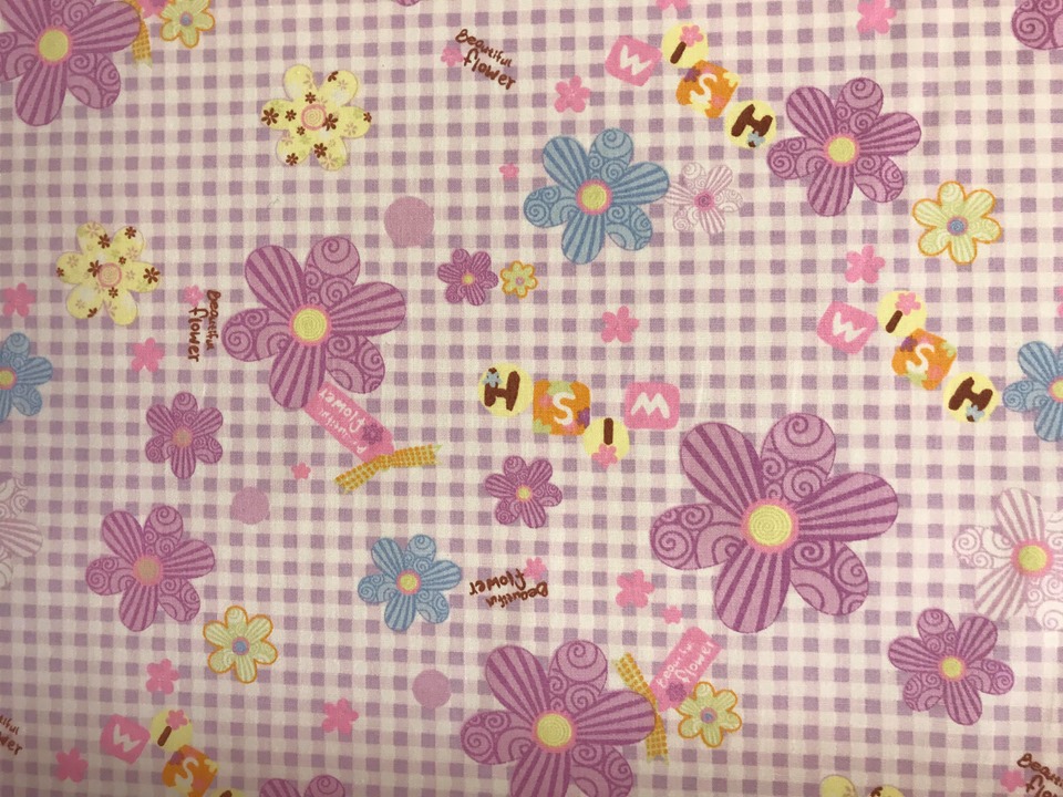 Rose & Hubble Cotton Poplin Gingham Wish Flowers