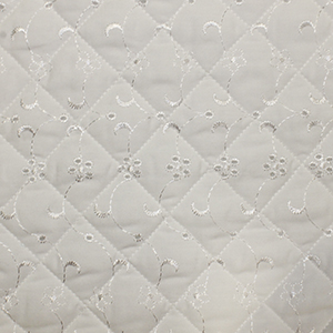 Quilted Broderie Anglais White