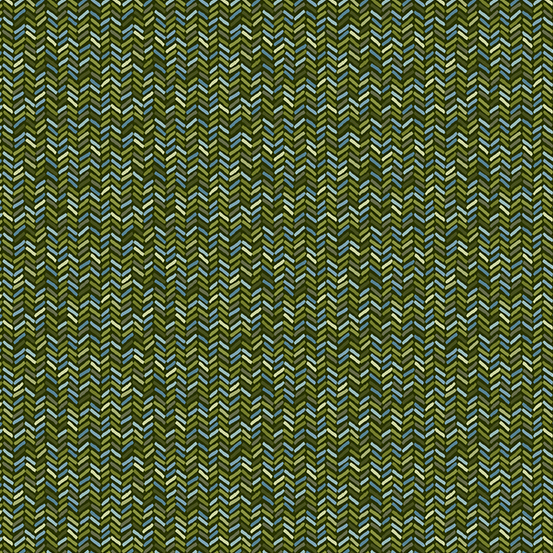 Autumn Days Herringbone Green