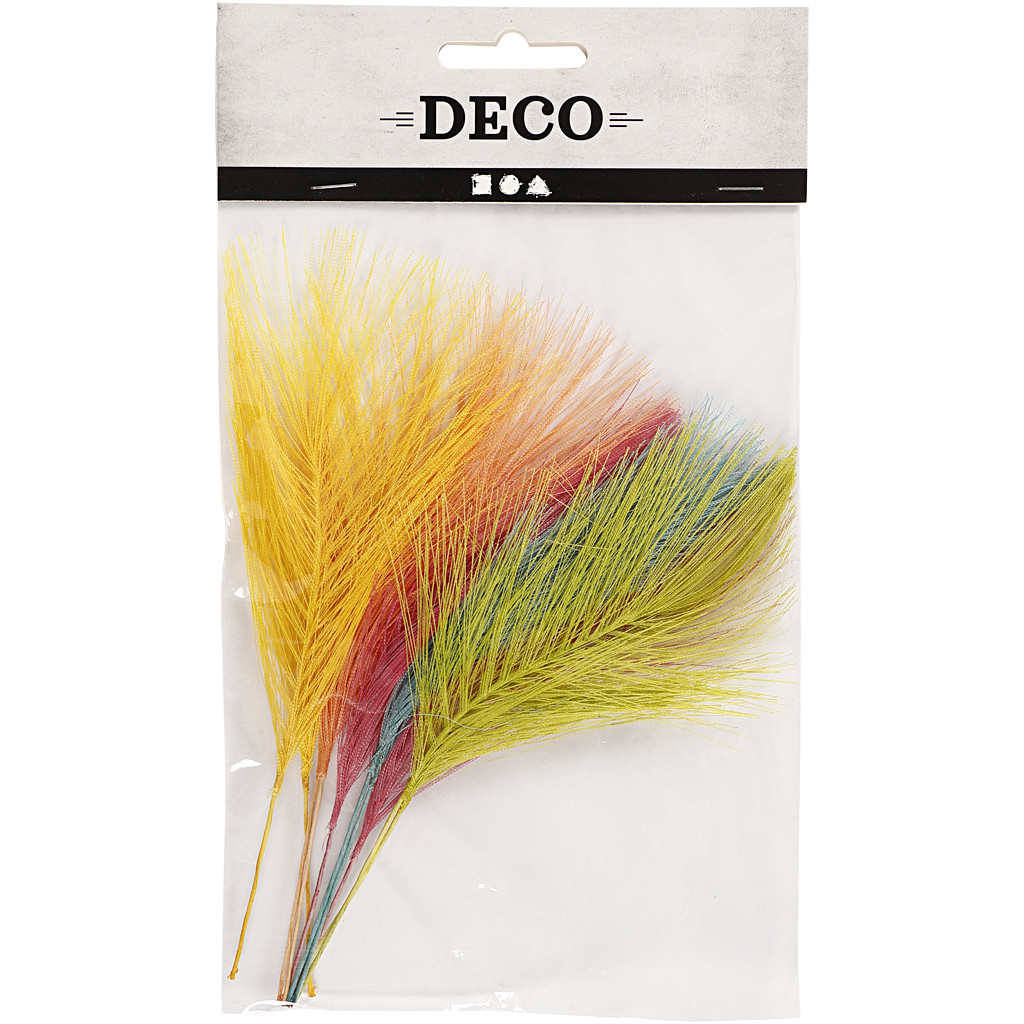 Artificial feathers in Assorted Colours, 10pcs