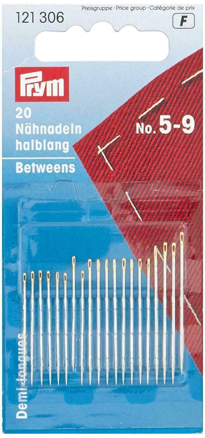 Sewing needles betweens, No. 5-9, assorted