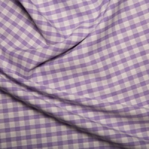 Polycotton Gingham Lilac 1/4 check