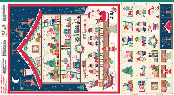 Santa's Workshop Christmas Advent Panel