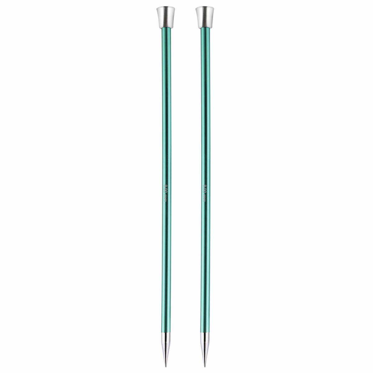KnitPro Zing: Knitting Pins: Single-Ended: 30cm x 8.00mm Green