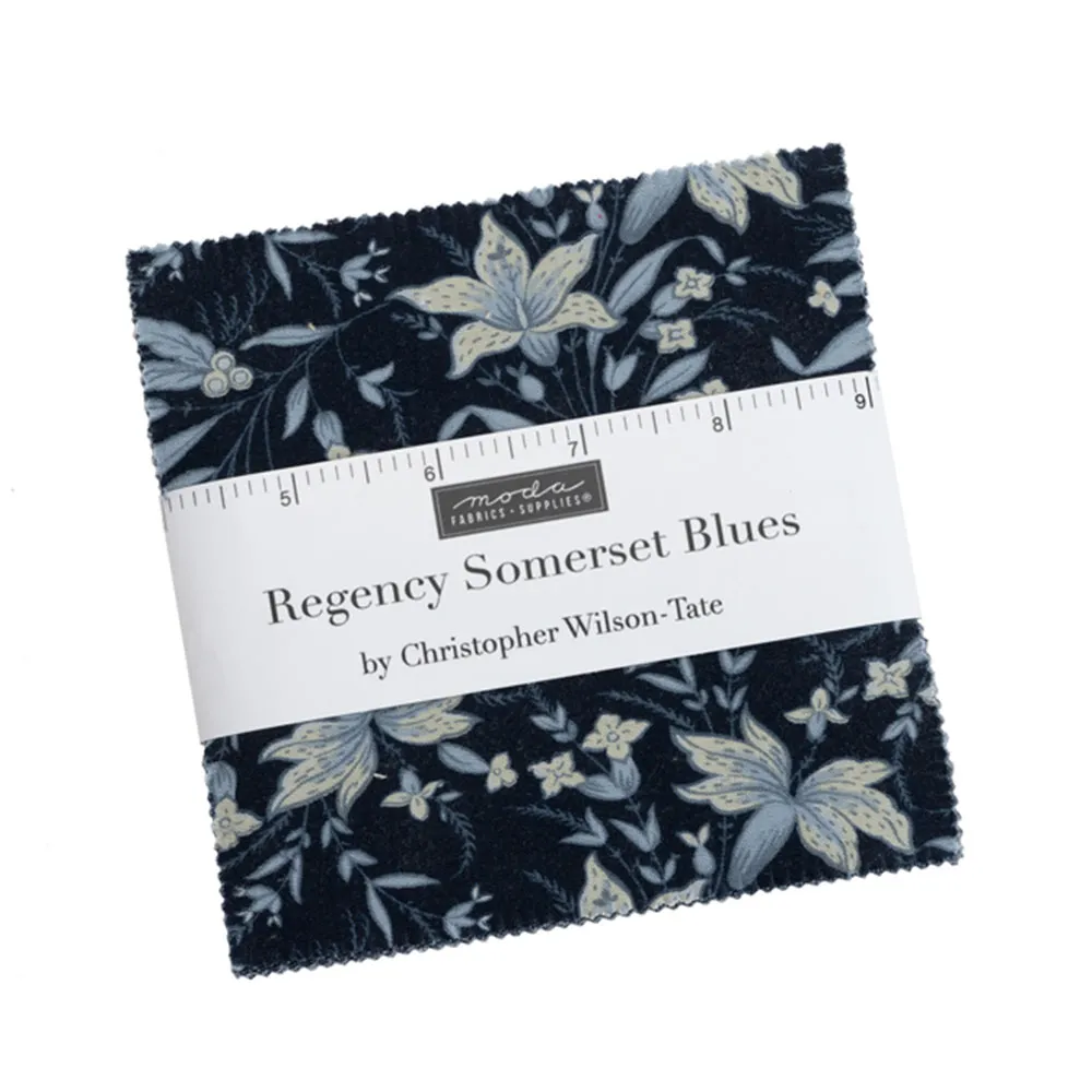 Moda Somerset Regency Blues Charm Pack by Christopher Wilson-Tate