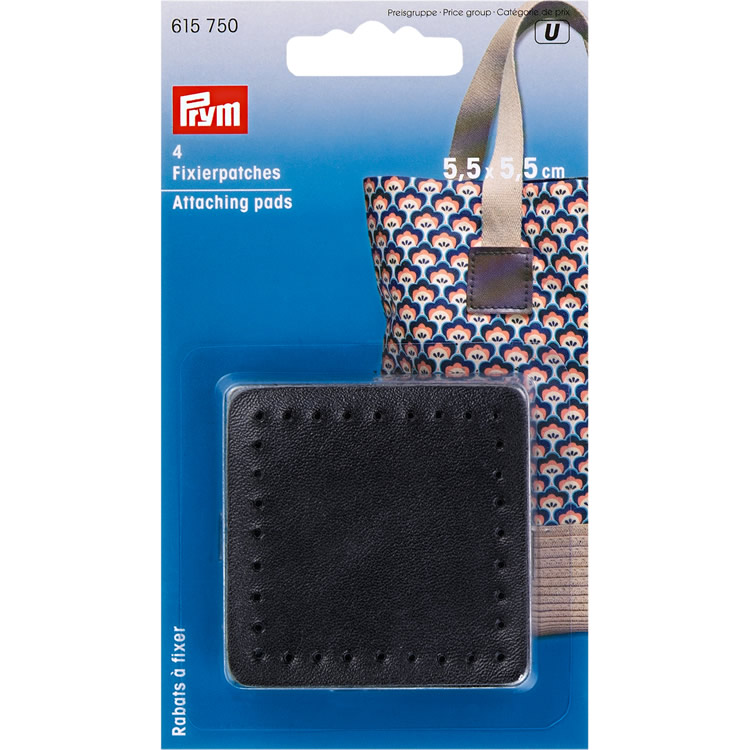 Prym Attaching pads, 5.5x5.5cm, black