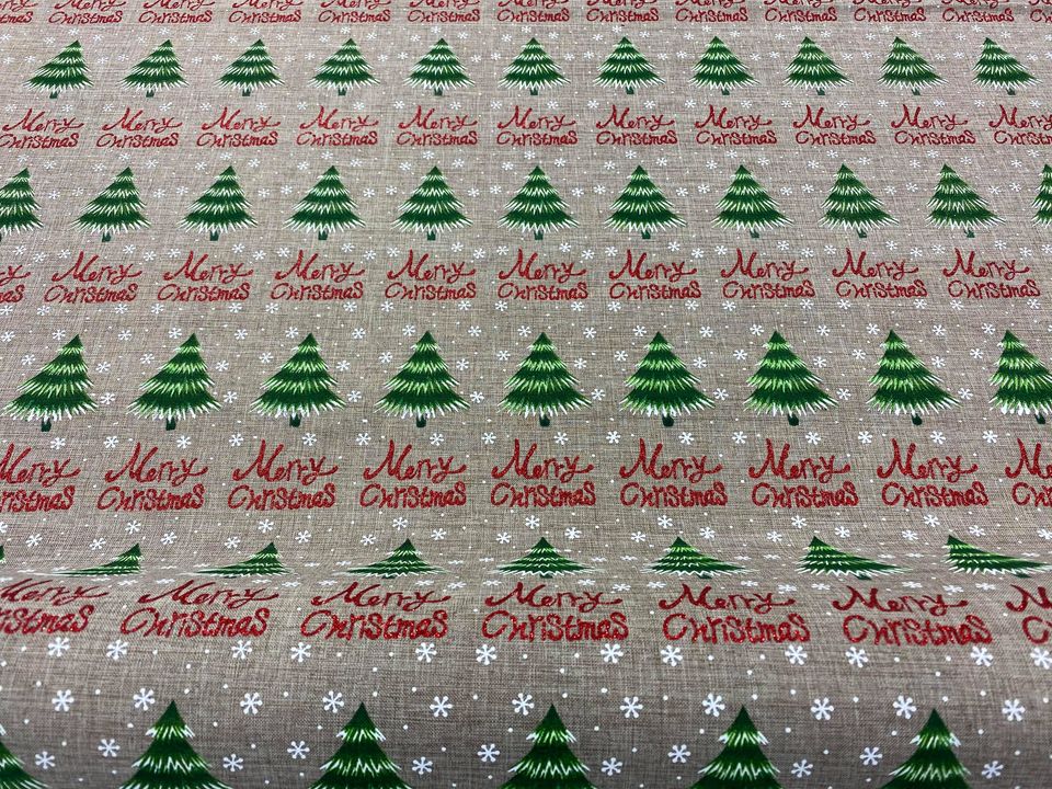 Merry Christmas In Red Glitter With Trees And Snowflakes Canvas