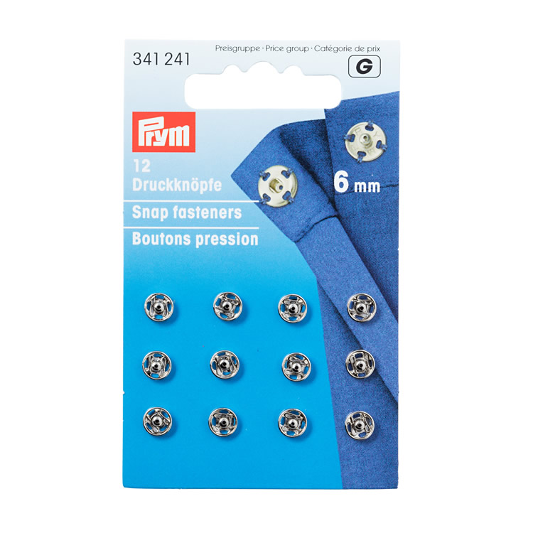 Prym Snap fasteners, 6mm, silver-coloured