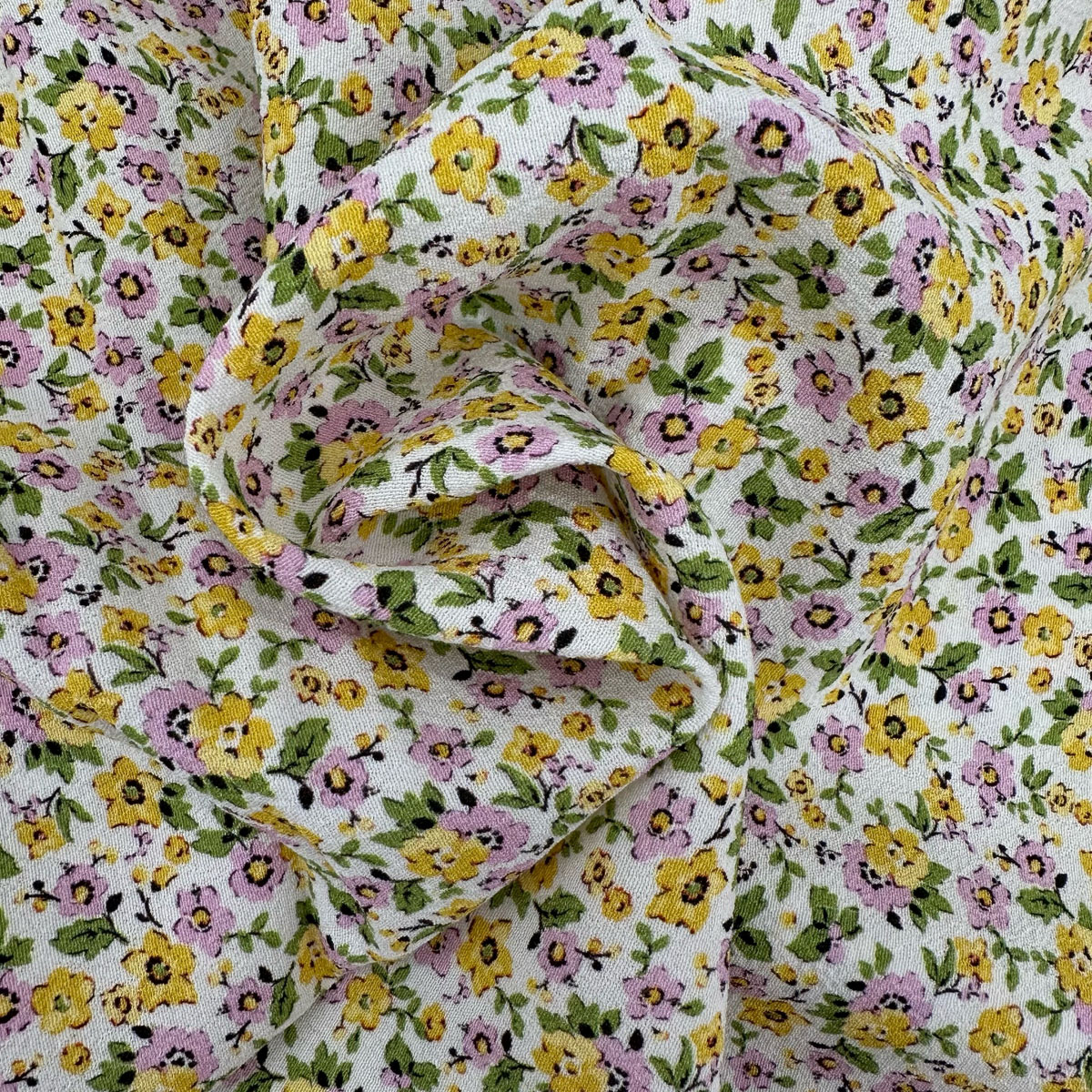 100% Viscose - Pink and Lemon Floral