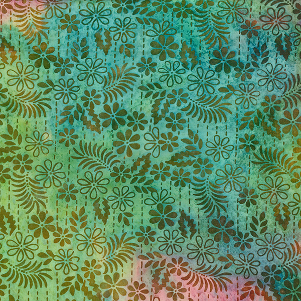 John Louden 50's Cotton Hand Printed Batik Fabric 0170 col.1