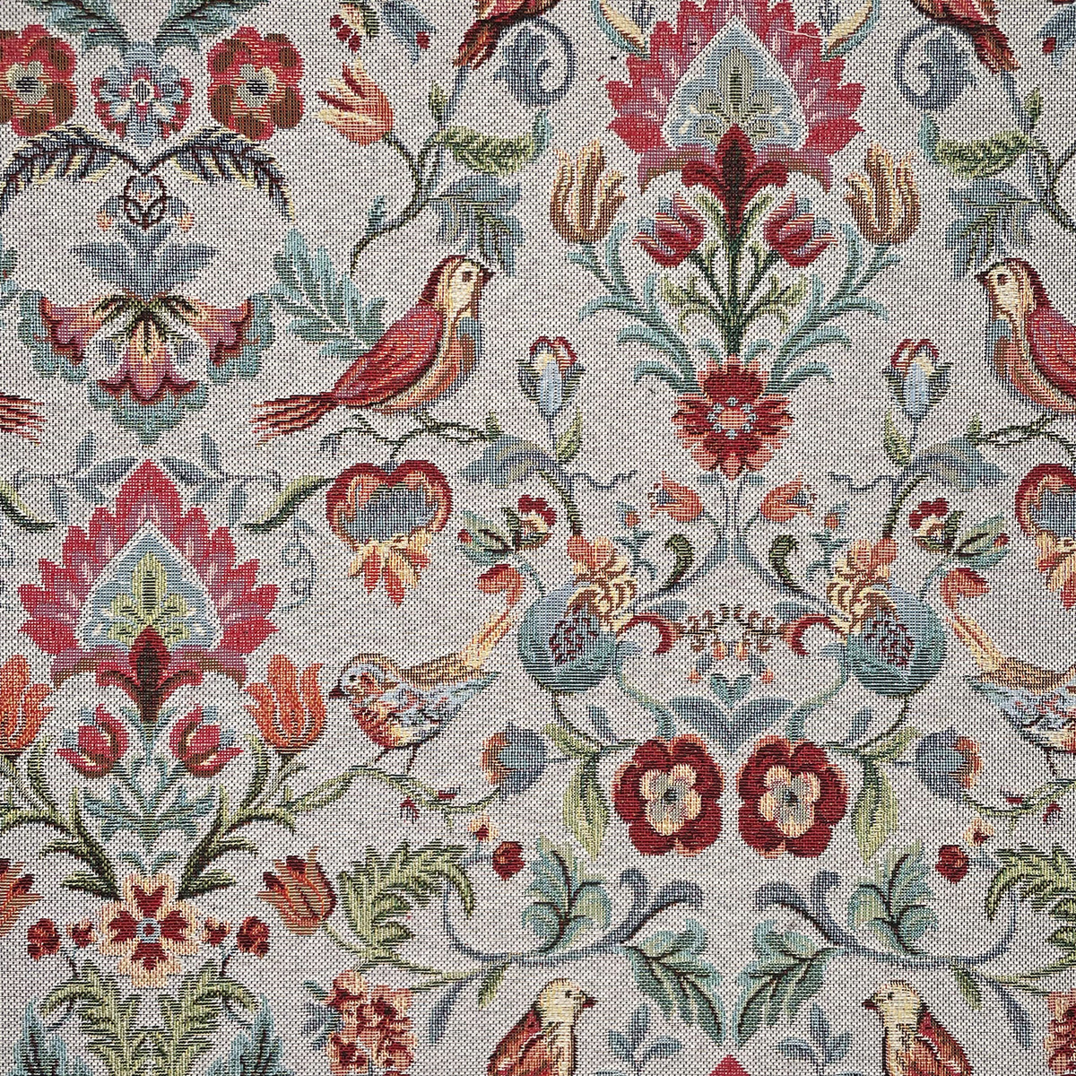 New World Tapestry Fabric William Silver