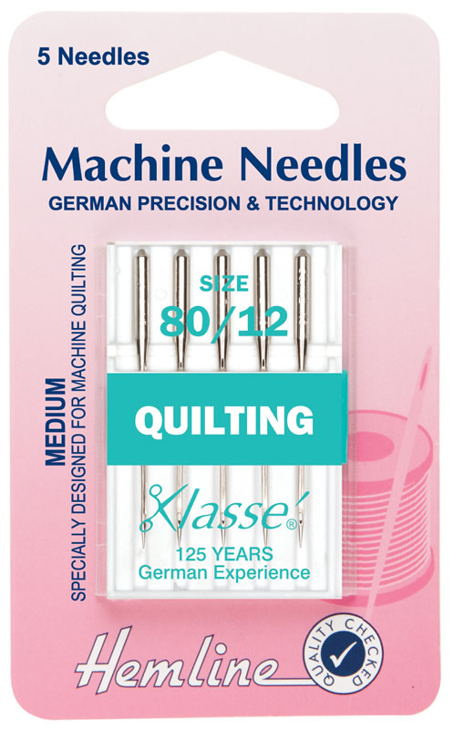 Hemline Machine Needles Quilting 80/12