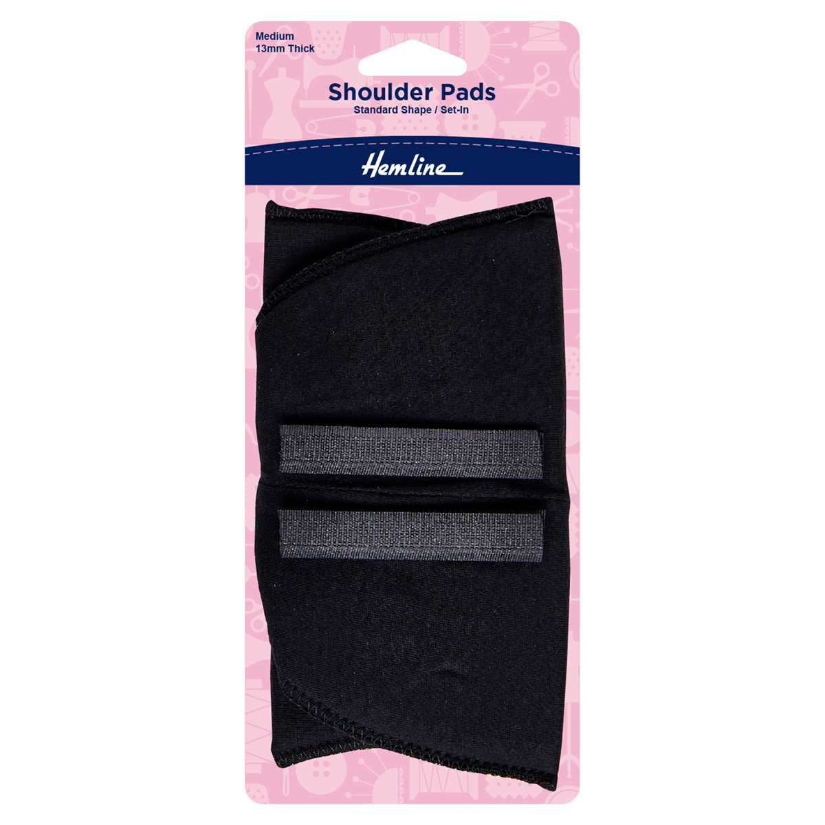 Shoulder Pads: Standard Set-In: Medium: Black