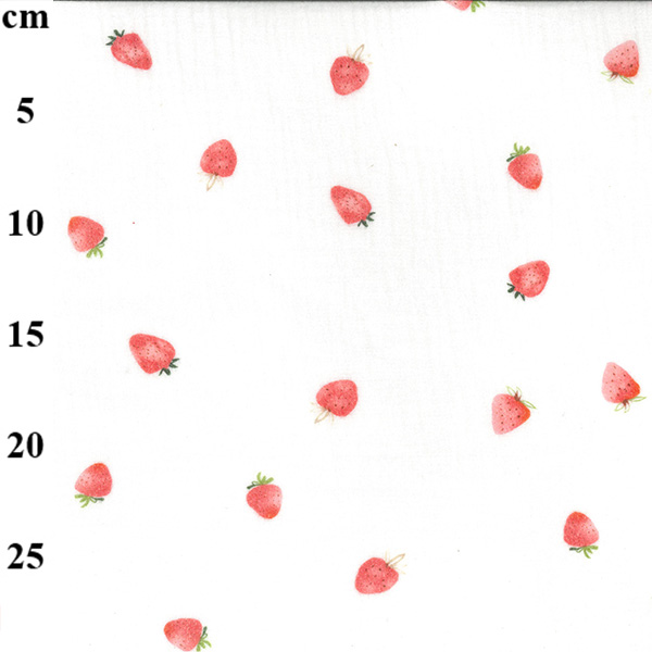 DOUBLE GAUZE DIGITAL PRINT STRAWBERRIES