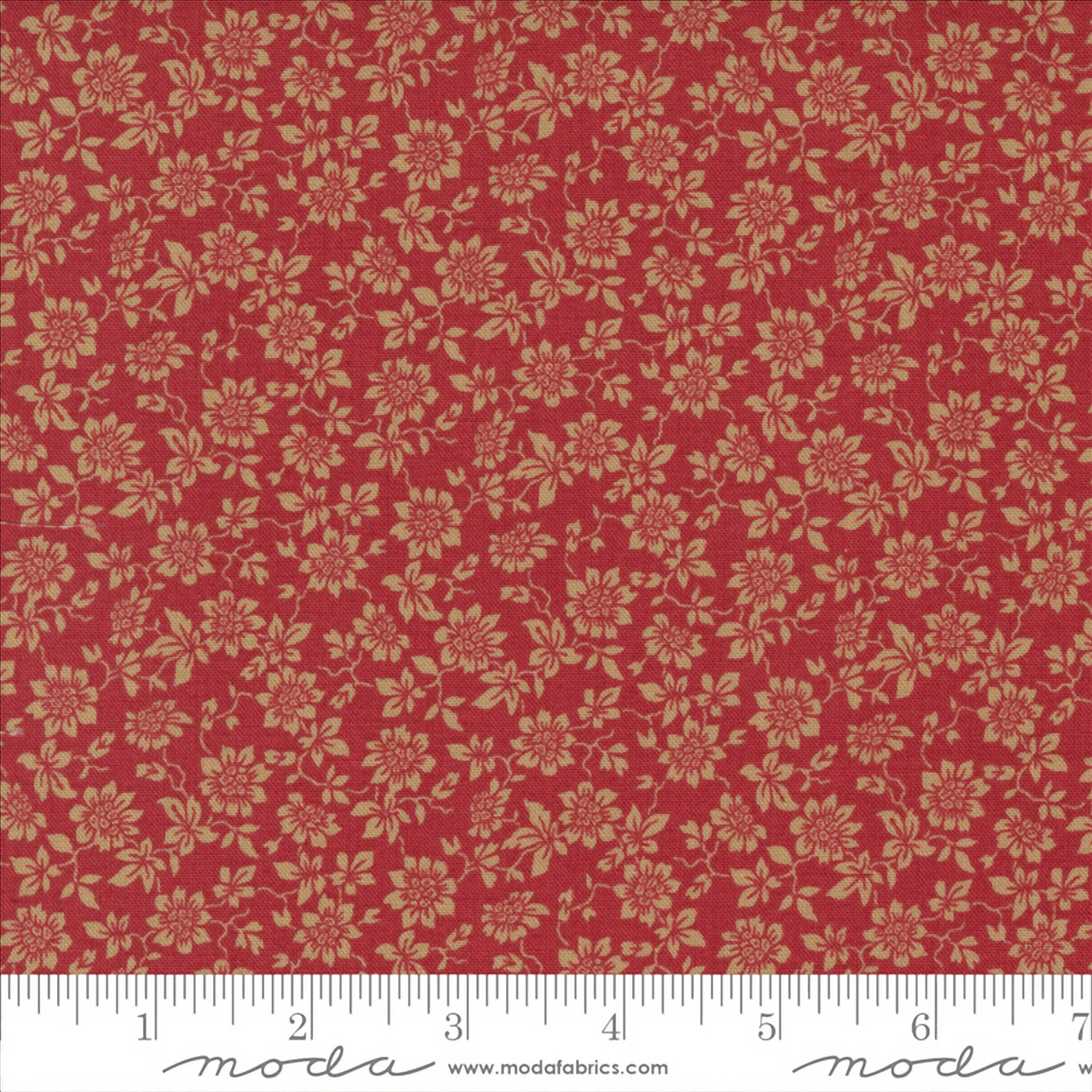 Moda French General Bonheur De Jour Toussaint Floral Rouge 13915-11