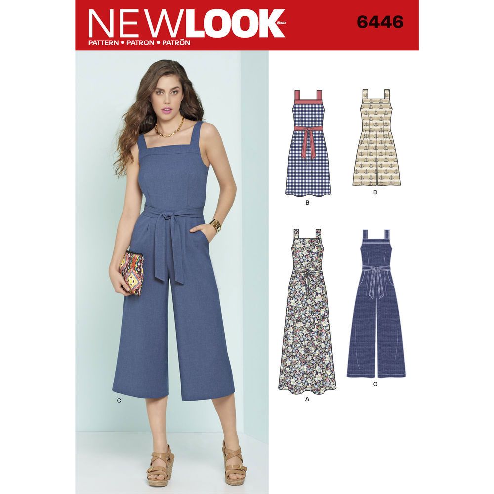 New Look Sewing Pattern 6446 Misses Jumpsuits and Dresses
