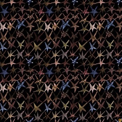 Galaxies Stars Black by Figo Fabrics 90573-99