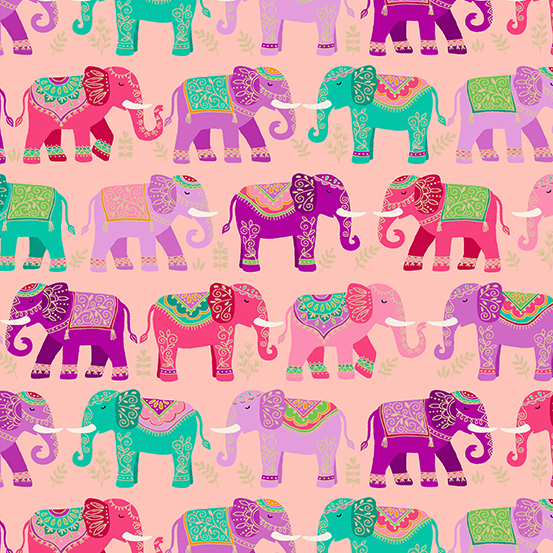 Jaipur Elephants Pink