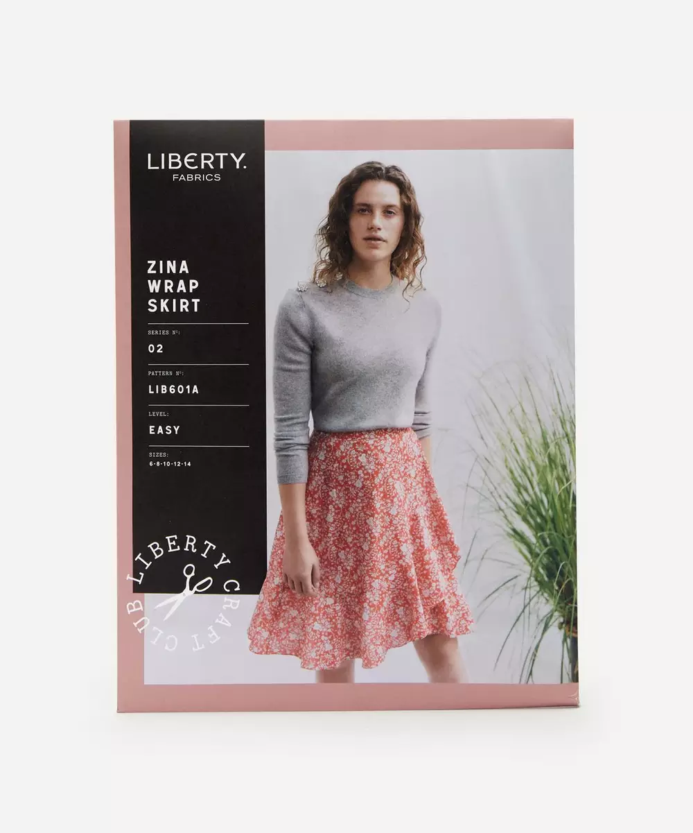 LIBERTY FABRICS Zina Wrap Skirt Sewing Pattern Size: 6-14