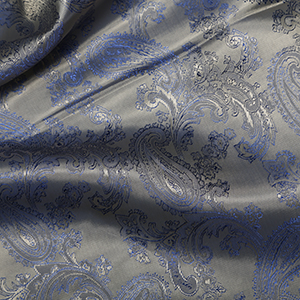 Paisley Jacquard Lining Blue Grey