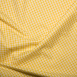 Polycotton Gingham Yellow 1/8 check