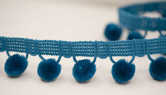 Turquoise Large Pom Pom Trim