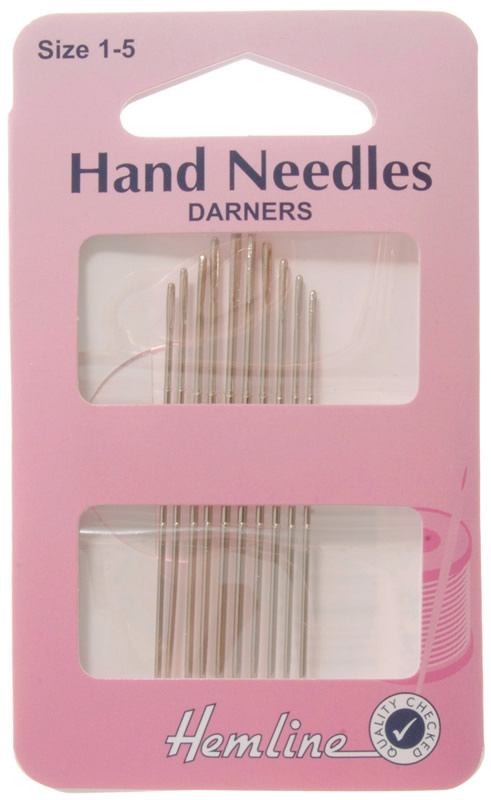 Hemline Hand Needles Darners Size 1-5