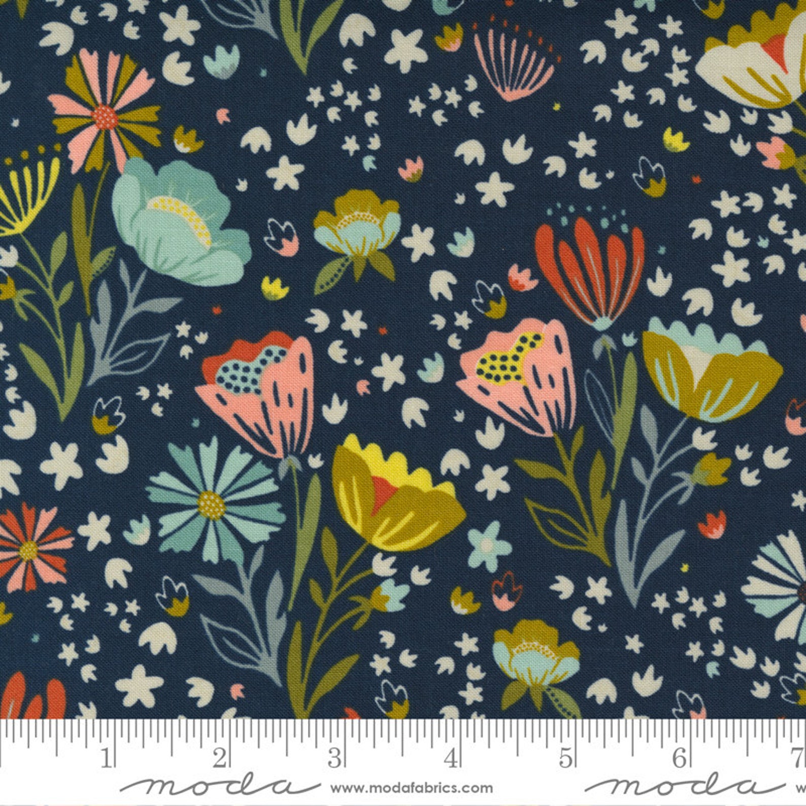 MODA Songbook Posie Pocket Floral in Midnight 