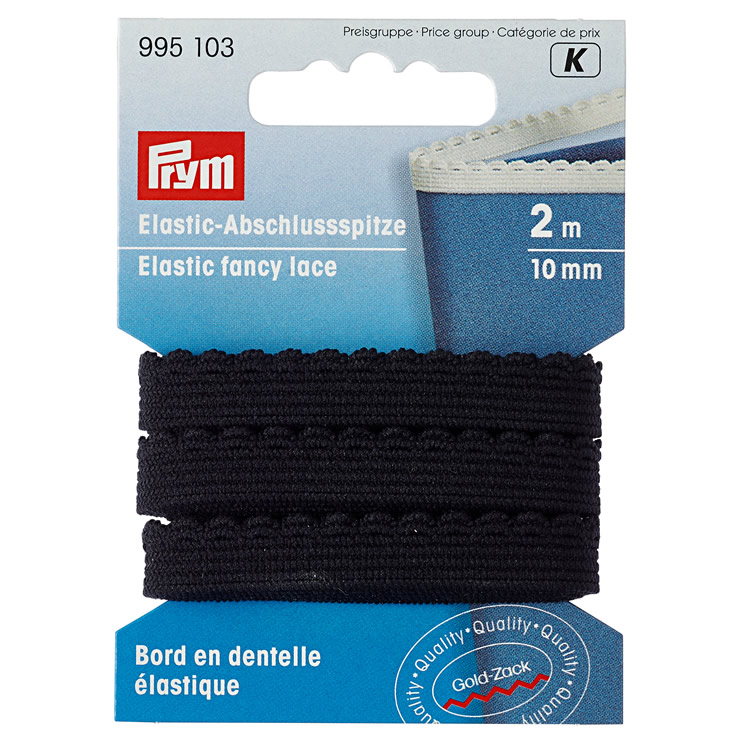 Prym Fancy Lace Elastic Black