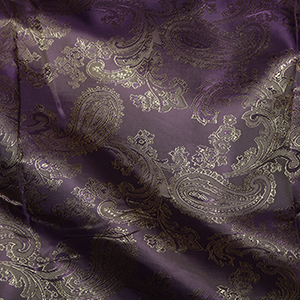 Paisley Jacquard Lining Purple and Gold