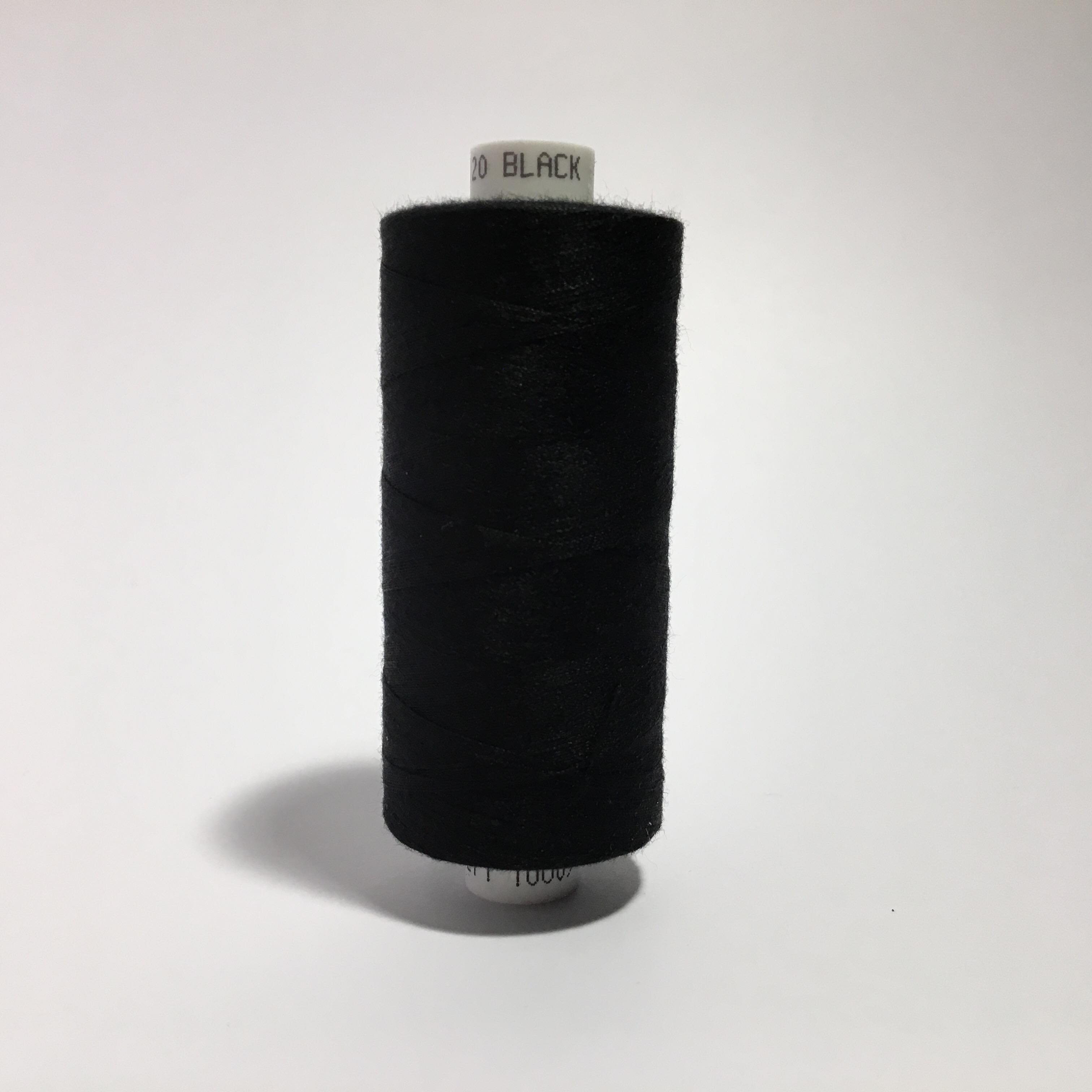 Coats polyester Moon thread 1000yds Black 