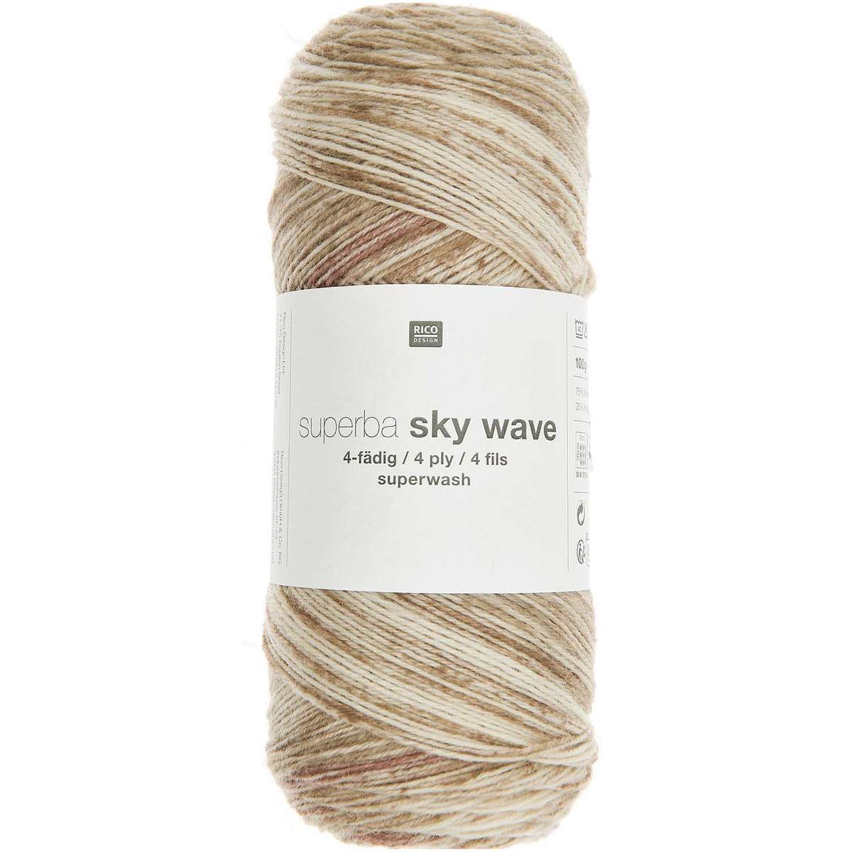 Rico Design Superba Sky Waves 4ply 100g 420m Beige