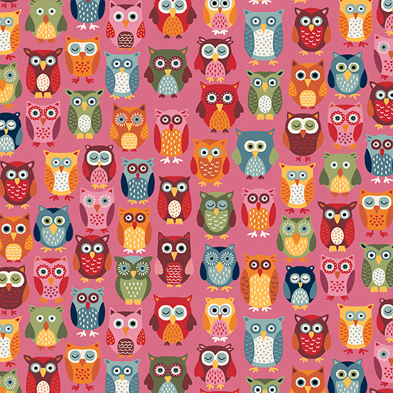 Autumn Days Owls Pink