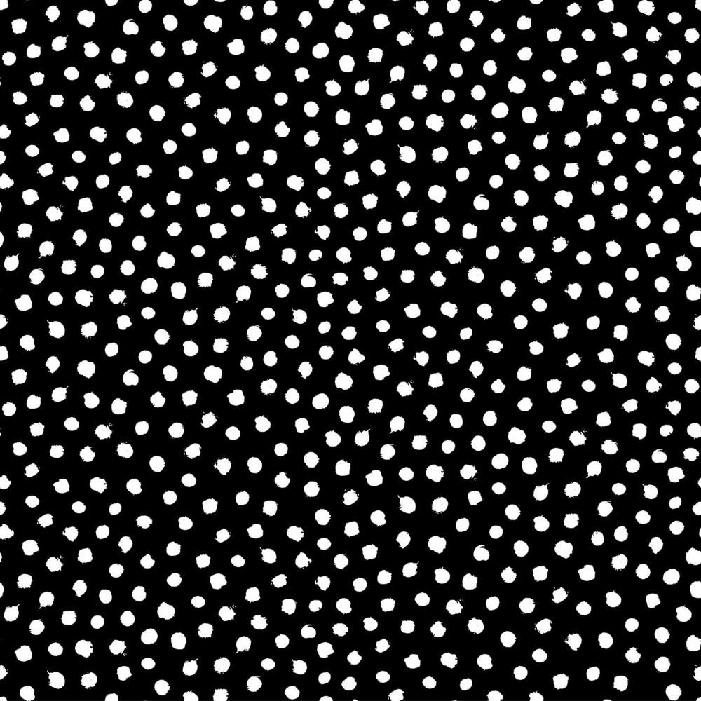 PLAYFUL GOTS DOTS ORGANIC JERSEY - BLACK