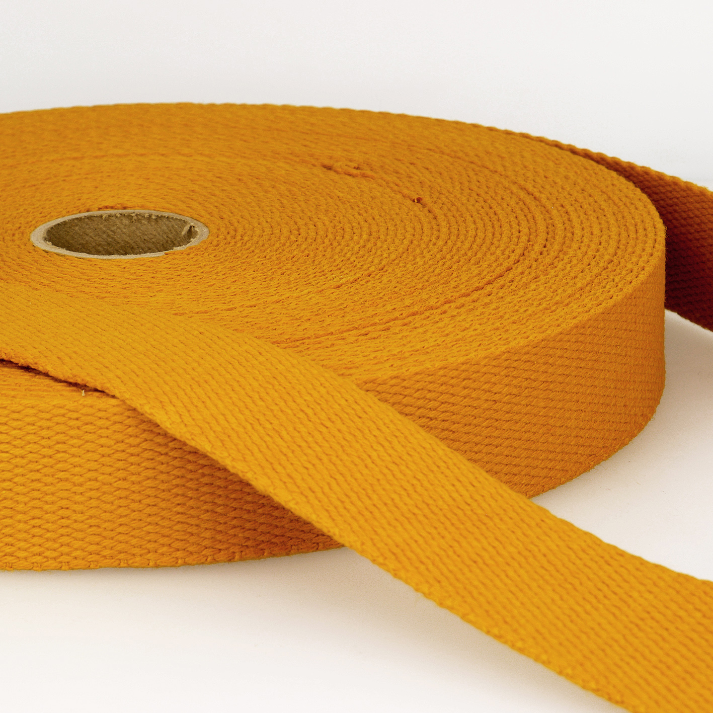 Cotton Webbing: 25mm: Mustard