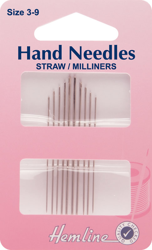 Hemline Straw/Milliners Size 3-9 Needles