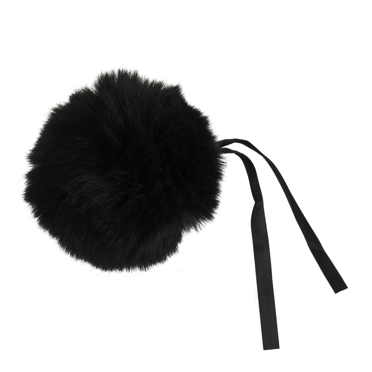 Pom Pom: Faux Fur: Large: 11cm: 1 Piece: Black