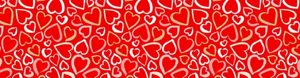Assortment of Valentine's Day Fabrics and accessories